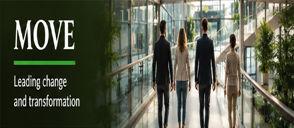 Foure people walking under the title "Move"